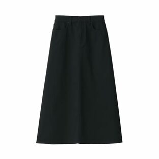 無印良品 スカート デニムAラインスカート レディース BE1PWA3A 黒 婦人XSの画像