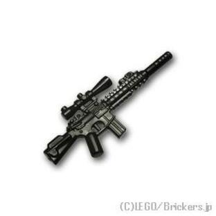 レゴ カスタムパーツ スナイパーライフル M110：ブラック | lego 互換 ミニフィギュア 人形 ミリタリー 武器 銃の画像