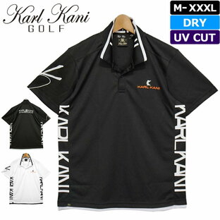 karl-kani カールカナイゴルフ メンズ UVカット 半袖ポロシャツ Karl Kani GOLF メール便発送 1SS2 ゴルフウェア トップス 212KG1208の画像