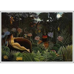 複製画 送料無料 絵画 油彩画 油絵 模写アンリ・ルソー「夢」F30(91.0×72.7cm)プレゼント 贈り物 名画 オーダーメイド 額付き 直筆の画像