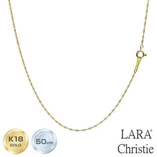 lara-christie ネックレス チェーン 18金 50cm メンズ フィガロ 幅2mm 約6.48g ゴールド K18 LCC ララクリスティーの画像
