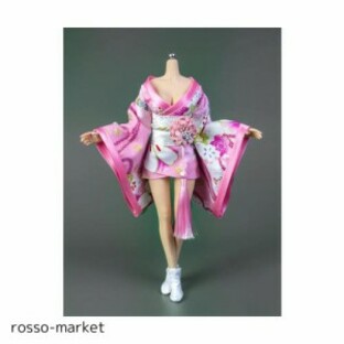 1/6素体服 女性プリント着物浴衣服モデルフィット 12 インチアクションフィギュアボディ人形の画像