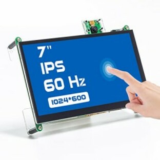 SunFounder 7インチ Raspberry Pi 用のタッチスクリーン1024X600 IPSディスプレイ、USB HDMIポータブルミニモニター、最新の7インチRaspbの画像
