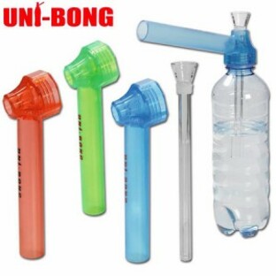 喫煙パイプ ペットボトル 水パイプ UNI-BONG パイプ 煙管 キセル 水タバコ ボング 携帯用の画像