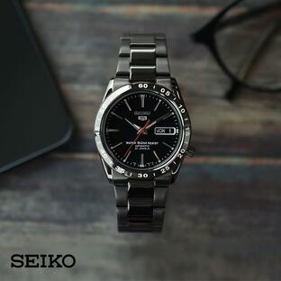 セイコー5 自動巻き 逆輸入モデル 腕時計 メンズ メカニカル 機械式 セイコー５ SEIKO5 SNKE03K1 SNKE03KC ブラックの画像