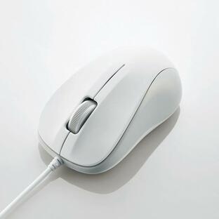 有線 光学式マウス 3ボタン Sサイズ Chromebook対応認定 マウスの基本性能をしっかり持ち、オフィスでの使用に最適: M-K5URWH/RSの画像