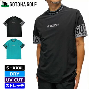 gotcha-golf ガッチャゴルフ メンズ モックネック 半袖 シャツ シリコンプリント GOTCHA GOLFメール便発送 3SS2 トップス モックシャツ JUL1 232GG1002の画像