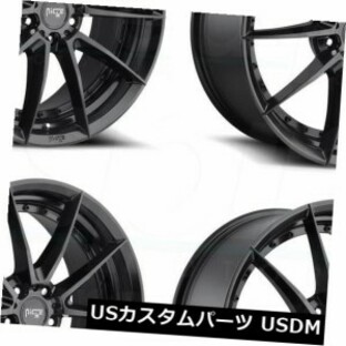 ホイール 4本セット 20x9 / 20x10.5マットブラックホイールニッチセクターM196 5x114.3 35/40（4個セット）の画像