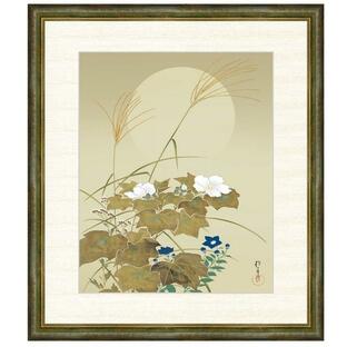 日本の名画 酒井抱一 秋草に螽斯図 F8 [g4-bn150-F8]（代引き不可）の画像