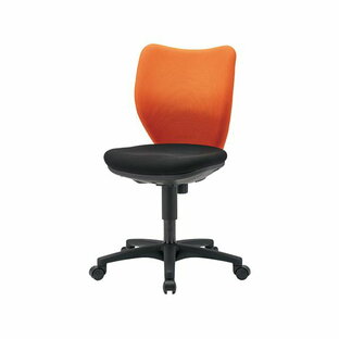 チトセ 事務イス BIT-BX45-L0-F オレンジ/ブラック 黒 ビビッドなオレンジとクールなブラックが融合した、快適なオフィス 事務用 空間を演出する究極の事務イス 仕事に集中できる快適な座り心地とスタイリッシュなデザインが魅力 長時間のデスク (テーブル 机) ワークも疲の画像