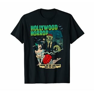 ハリウッドホラー映画 ゾンビ セクシーピンナップスクリーム Tシャツの画像