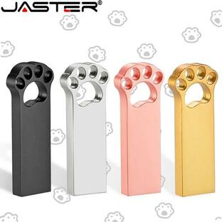 Jaster-メタル爪USBフラッシュドライブ2.0,高速ペンドライブ16GB,32GB,64GB,無料のカスタムロゴ,クリエイティブなギフト,uディの画像