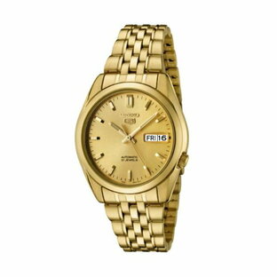 セイコー 腕時計 SEIKO SNK366K メンズ ウォッチ 男性用 SEIKO Men's SNK366K SEIKO 5 Automatic Gold Dial Gold-Tone Stainless Steel Watchの画像