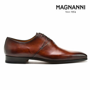 MAGNANNI マグナーニ 革靴 ビジネスシューズ ドレス プレーントゥ 内羽根式 コニャック メンズの画像