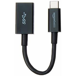 Amazonベーシック USB-C to USB-A 3.1 Gen1 メスアダプターケーブル変換器 高速5Gbps USB-IF認証取得 ノートパソコン/タブレット/スマートフォン用 ブラックの画像