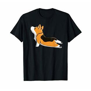 ヨガウェルシュ・コーギー・ペンブローク犬 Tシャツの画像
