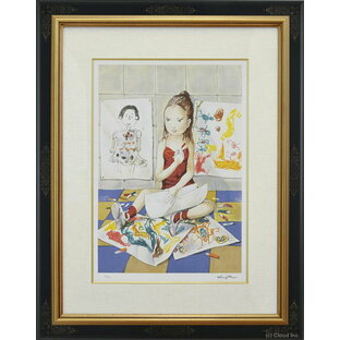 藤田嗣治 レオナール・フジタ 子供部屋 リトグラフ 複製版画 絵画 【限定300部】 大塚巧藝社 【 つぐはる 少女 女の子 子ども 子供 おもちゃ 幼稚園 保育園 知育 フランス エコール・ド・パリ 絵画 油彩画 名画 複製画 レプリカ 】の画像