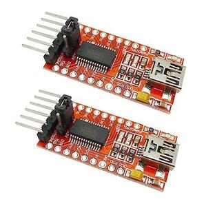 KKHMF 2個 FT232RLモジュール 5V 3.3V USB to TTL シリアル コンバーター アダプター モジュール Arduinoの画像