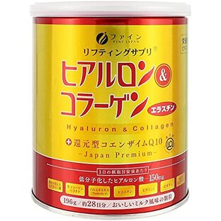 ファイン ヒアルロン & コラーゲン + 還元型コエンザイムQ10 缶タイプ 28日分(196g入) ハトムギエキス エラスチン ビタミンC 配合の画像