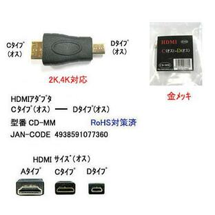 mini HDMI⇔micro HDMI変換プラグ [カモン CD-MM]の画像