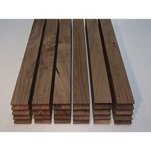 板材 木材 DIYに最適な木材 木っ端クラブ ウォールナット 薄板 厚み約11mmx幅約45mmx長さ約400mm 入りの画像
