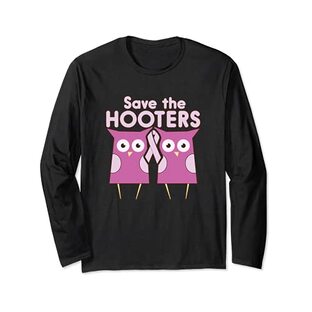 Save the Hooters おもしろ 長袖Tシャツの画像