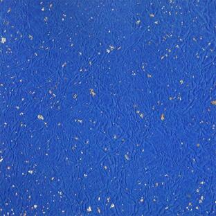 手染め 金砂子 もみ紙 日本の伝統色 青色 大判 55ｘ80cm 厚手の画像