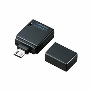 サンワサプライ(Sanwa Supply) USBホスト変換アダプタ(microUSB Bコネクタ オスーUSB Aコネクタ メス) スマホ・タブレット対応 AD-USB19BKの画像