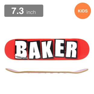 BAKER DECK ベイカー デッキ（子供用） TEAM BRAND LOGO RED/WHITE 7.3 スケートボード スケボーの画像