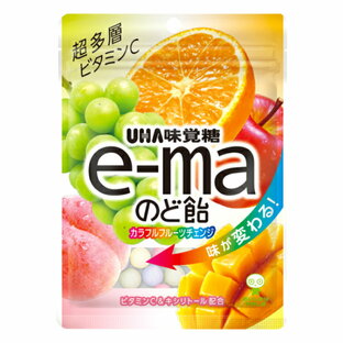 UHA味覚糖 e-maのど飴 カラフルフルーツチェンジ(袋) 50gの画像