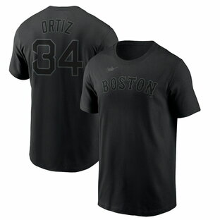 MLB レッドソックス デビッド・オルティス Tシャツ Nike ナイキ メンズ ブラック (Men's Nike David Ortiz NN Cotton Tee)の画像