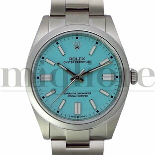 ROLEX ロレックス オイスターパーペチュアル 41 124300 ターコイズ ブルー カスタム リダン メンズ 腕時計【美品中古】の画像