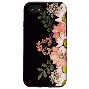 iPhone SE (2020) / 7 / 8 Midnight Daisy Floral - 押し花とドライフラワーのコラージュ スマホケースの画像