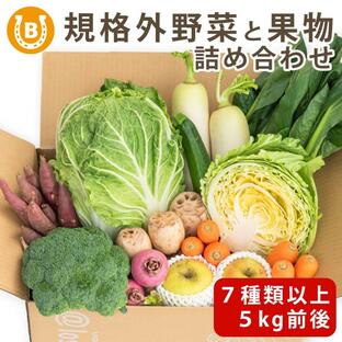 ロスヘル 野菜 果物 詰め合わせ セット 【合計7種類以上 5kg 前後】 SDGs 国産 規格外商品 お野菜 果物の画像