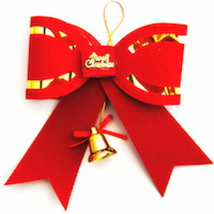 DCMR メリー クリスマス キラキラ パーティー ビッグ ハッピー リボン 幸せ パレード オーナメント 飾り 付け 1個 15cmの画像
