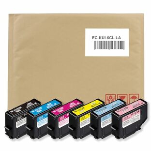 【エコリカ封筒パッケージ】エコリカ エプソン クマノミ KUI-6CL-L対応リサイクルインク 6色パック EC-KUI-6CL-LA (ECI-EKUIL-6P) 残量表示対応の画像