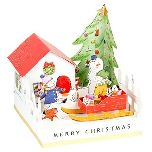 グリーティングライフ クリスマスカード 箱庭 キッズ KE-27の画像