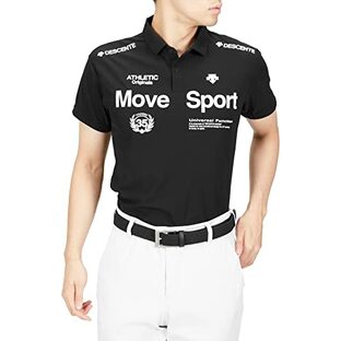 [ムーブスポーツ] 復刻モデルあり 半袖 ポロシャツ デサント MOVE SPORTS 吸汗 速乾 ストレッチ UVカット(UPF50) BK(Amazon限定復刻) Oの画像