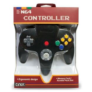 N64 Cirka Controller Black サードパーティー製 Nintendo64 互換コントローラー ブラック (M05786-BK)の画像
