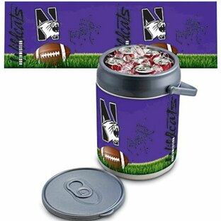 NCAA Northwestern Wildcats Footballデジタル印刷Can Cooler、1サイズ、シルバー/グレーの画像