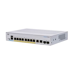 シスコシステムズ (Cisco) スイッチングハブ 8ポート マネージドスイッチ PoE/PoE+ ギガビット スタッカブル 802.1X認証 RIP 金属筐体 静音ファンレス 国内正規代理店品 法人向け 制限付きライフタイム保証 CBS350-8P-E-2G-JPの画像