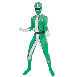 戦隊ヒーロー コスプレ 変身 衣装 グリーン なりきり コスチューム コスレンジャー 緑 A-1122の画像