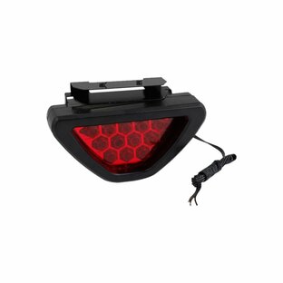 LED バックフォグ F1風 ブレーキランプ 点灯 安全 霧 リア 連動 ライト 赤 白 レンズ 車 汎用 外装 12V専用・赤レンズ・赤LEDの画像