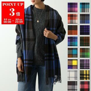 Joshua Ellis ジョシュアエリス マフラー レディース Ripple Cashmere Scarf カシミヤ 大判 ストール チェック 柄 ショール CPG カラー19色の画像