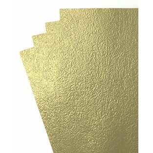 【Amazon.co.jp 限定】和紙かわ澄 金色 ゴールド もみ紙 B4 約25.7×36.4cm 10枚入の画像