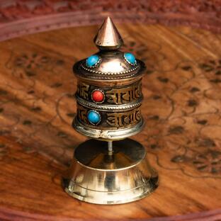 マニ車 チベット 宗教用品 卓上マニ車（特小） アジア チベタン エスニック インド 雑貨の画像