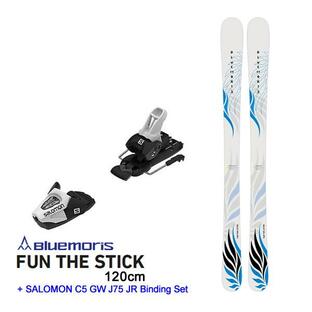 ブルーモリス 子供用 スキー 2024 FUN THE STICK 120cm ＋ 22 サロモン C5 GW J75 スキーセット 23-24 キッズ ジュニア スキー板の画像