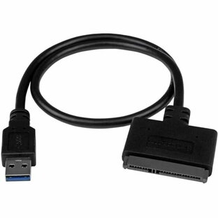 StarTech.com 2.5インチSATA - USB 3.1 アダプタケーブル USB 3.1 Gen 2(10 Gbps) 2.5インチSATA SSD/HDD対応 USB312SAT3CBの画像