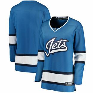 ファナティクス ユニフォーム トップス レディース Winnipeg Jets Fanatics Branded Women's Alternate Breakaway Jersey Blueの画像