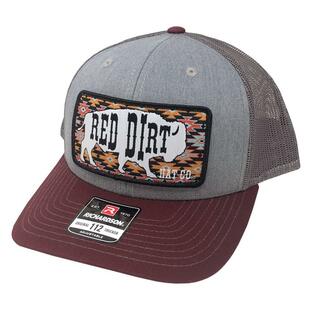 Red Dirt Hat Company グレート ホワイト バッファロー 調節可能な帽子 (バーガンディ/ヘザーグレー), バー 並行輸入品の画像